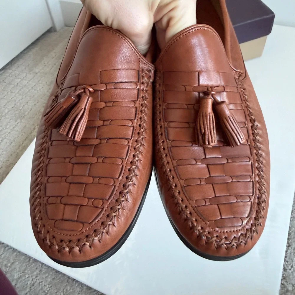 Johnston and Murphy Cresswell Woven‎ Tassel Loafer Men's Size 9